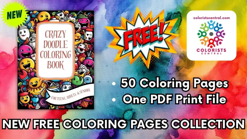 Crazy Doodle Coloring Pages for Teens Adults and Seniors