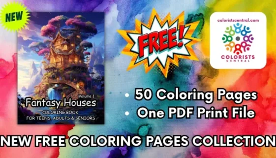 Fantasy Houses Vol. 1 Coloring Pages for Teens Adults and Seniors