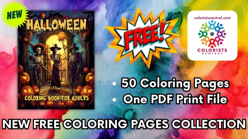 Halloween Coloring Pages for Kids Ages 8-12 for Teens Adults and Seniors