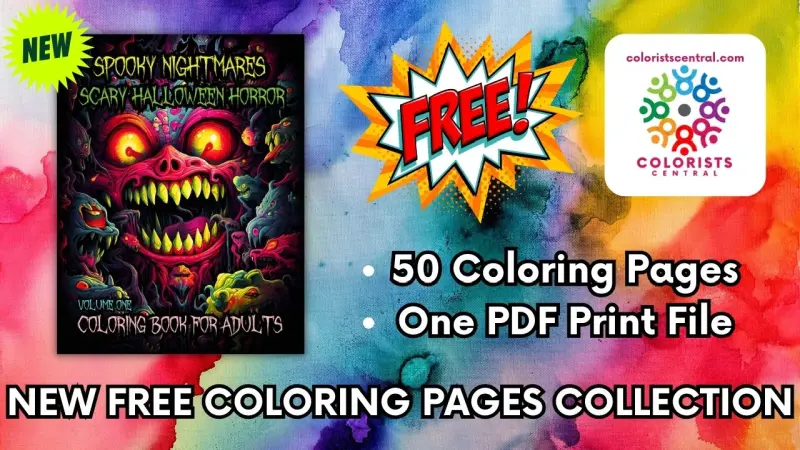 Spooky Nightmares Scary Halloween Horror Volume One Coloring Pages for Teens Adults and Seniors