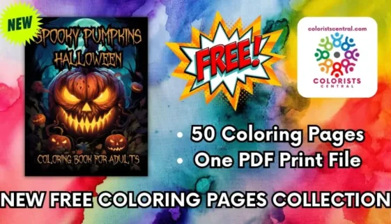Spooky Pumpkins Halloween Horror Coloring Pages for Teens Adults and Seniors